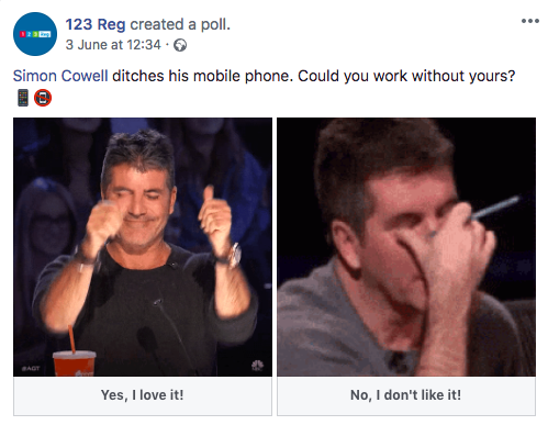 123reg Facebook poll